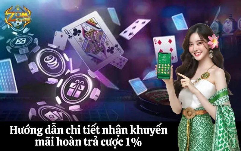 zomclub Hướng dẫn chi tiết nhận khuyến mãi hoàn trả cược 1%